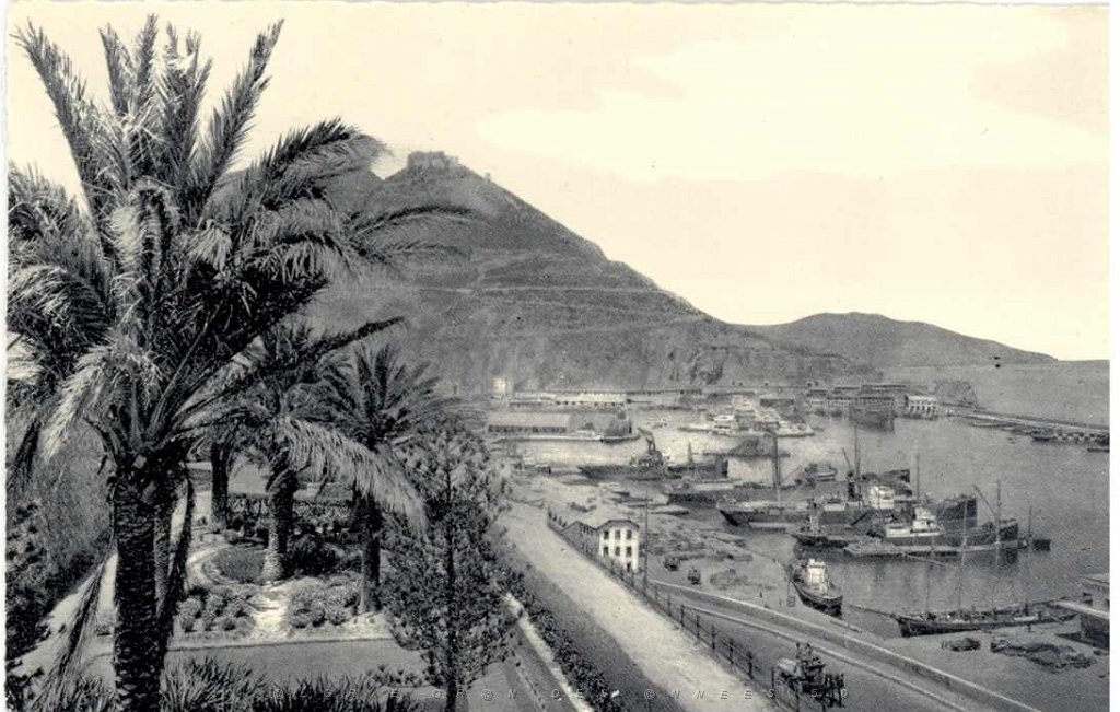 ORAN LE PORT DEPUIS PROMENADE DE L ETANG.JPG